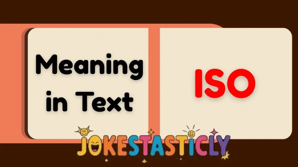 ISO Meaning in Text