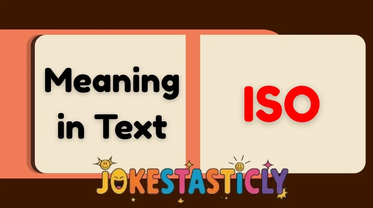 ISO Meaning in Text