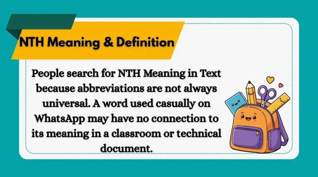 NTH Meaning & Definition