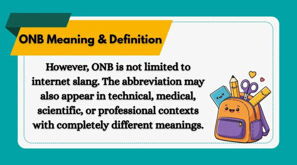 ONB Meaning & Definition