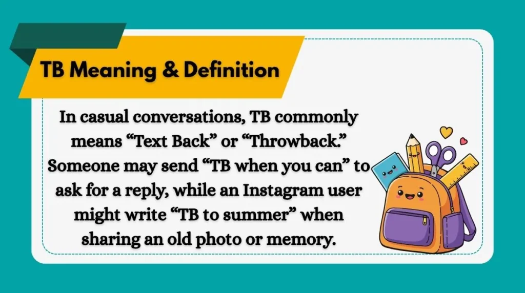 TB Meaning & DefinitionTB Meaning & Definition