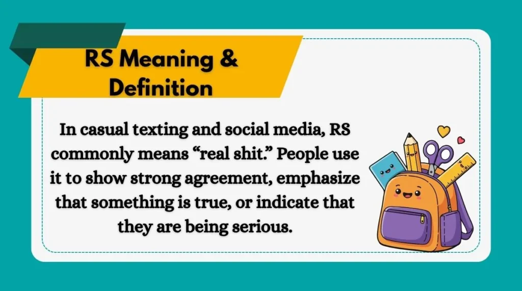 What Does RS Mean in Text? Meaning & Definition