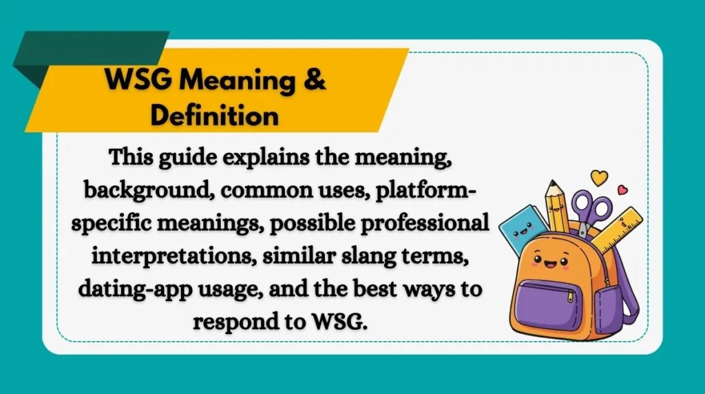 WSG Meaning & Definition